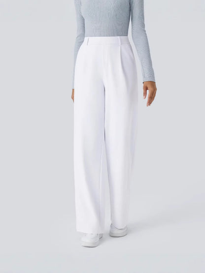 Sporty and casual straight-leg suit trousers
