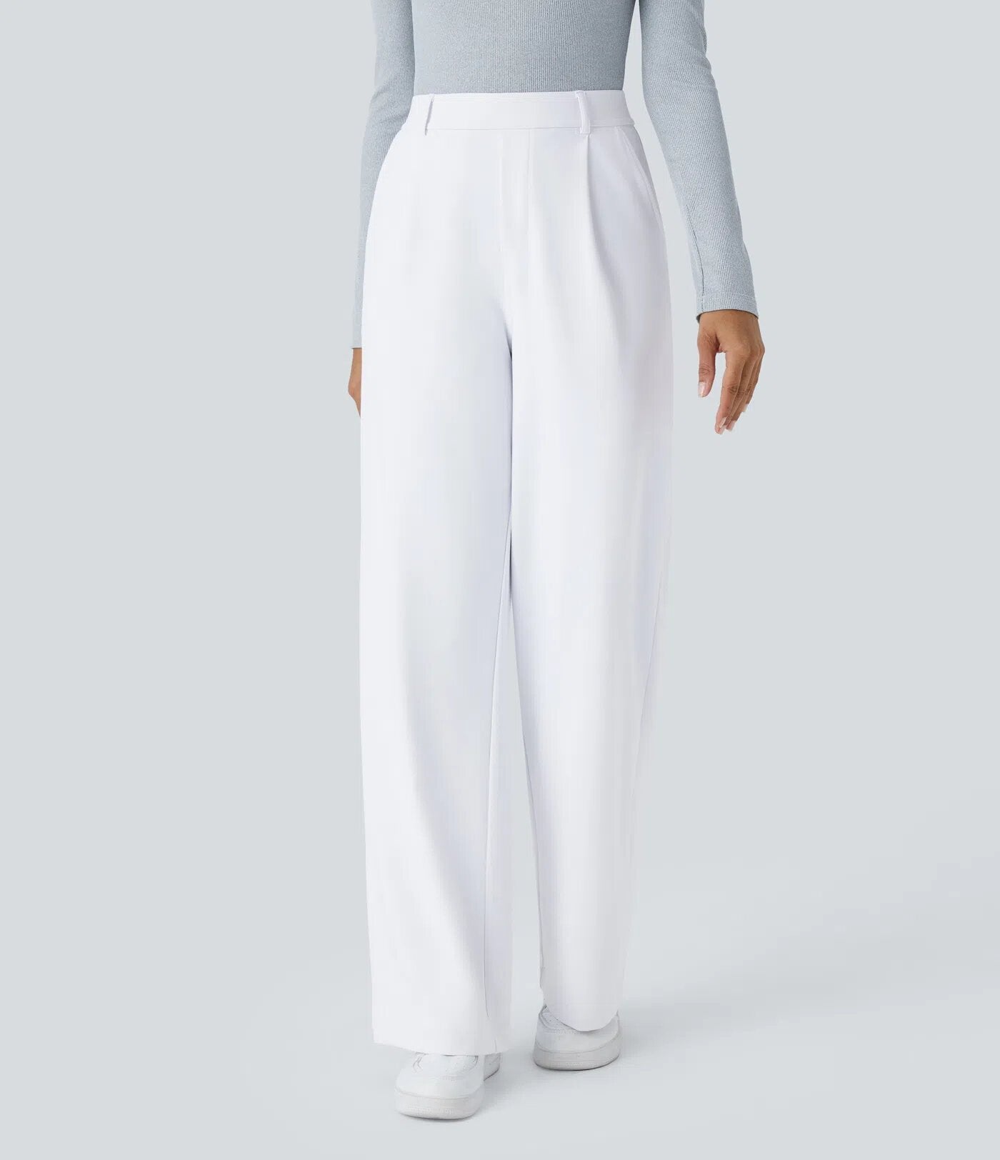 Sporty and casual straight-leg suit trousers