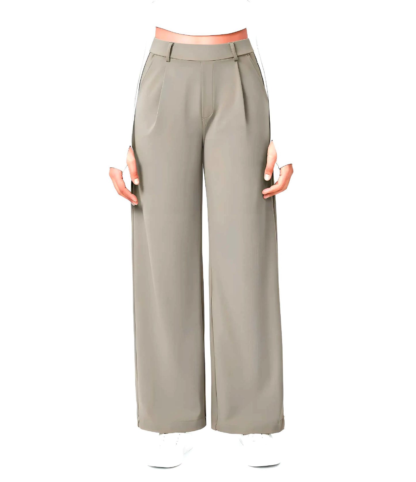 Sporty and casual straight-leg suit trousers