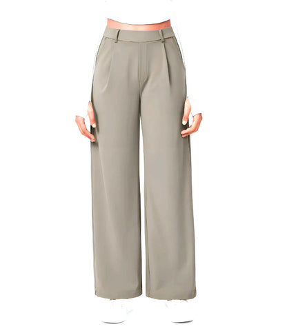 Sporty and casual straight-leg suit trousers