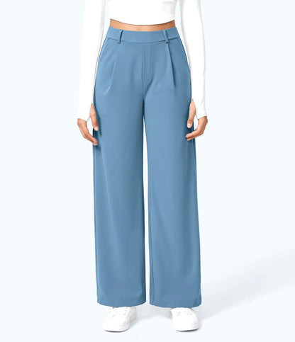 Sporty and casual straight-leg suit trousers